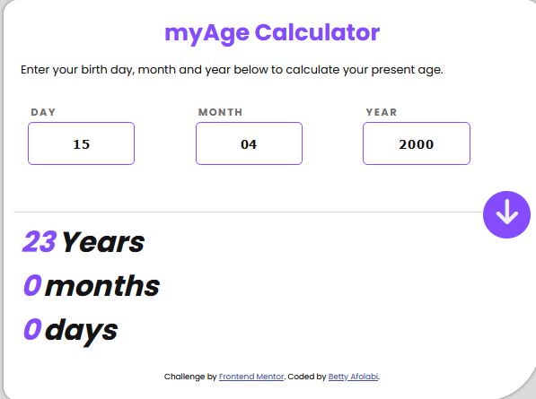 Screenshot of myage-app